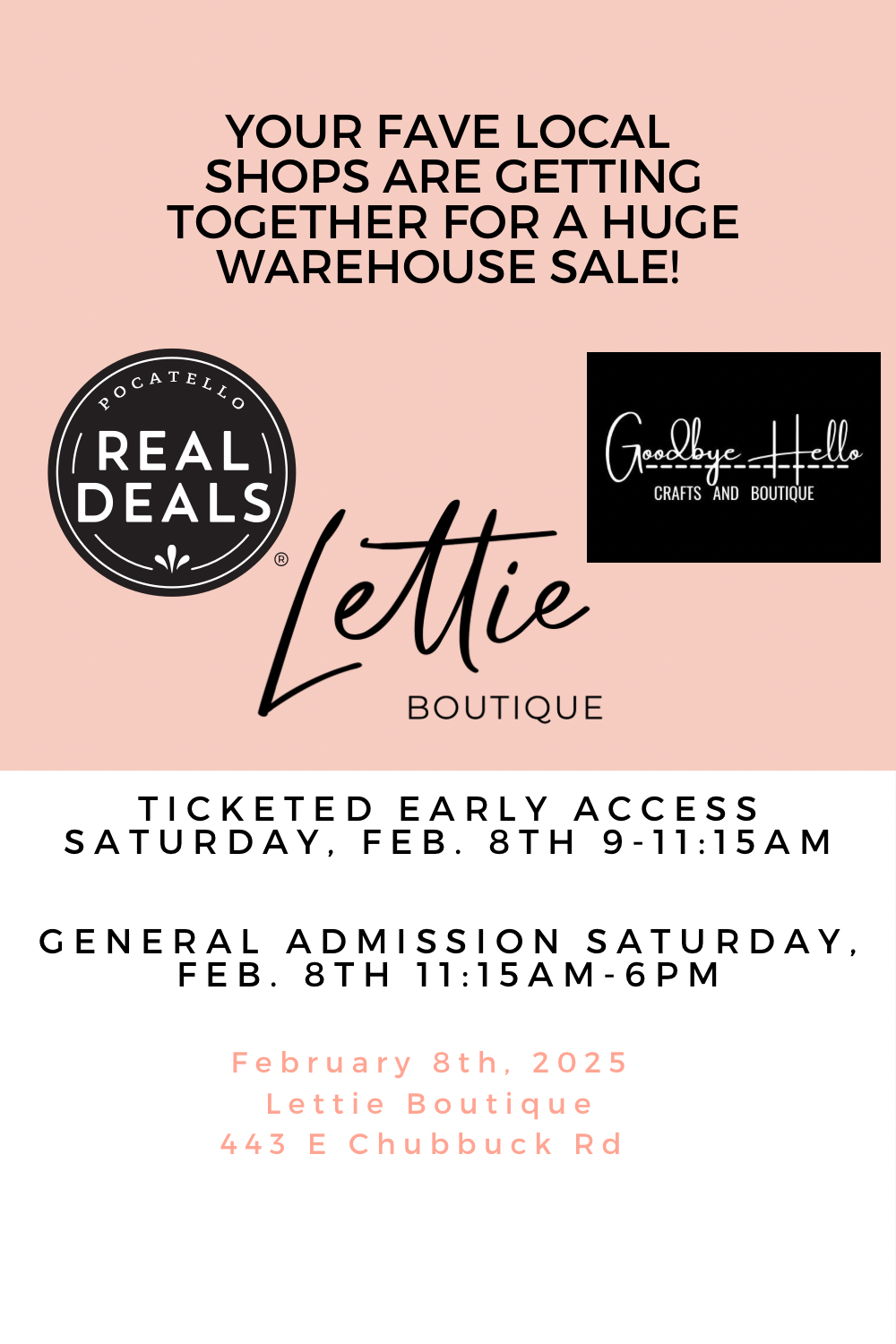 Warehouse Sale Early Access Tickets