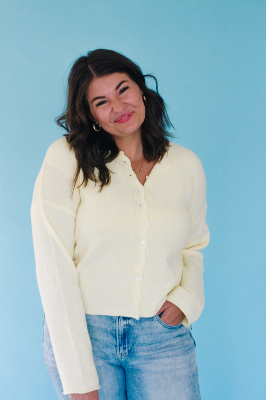 James Button Cardigan in Sunshine