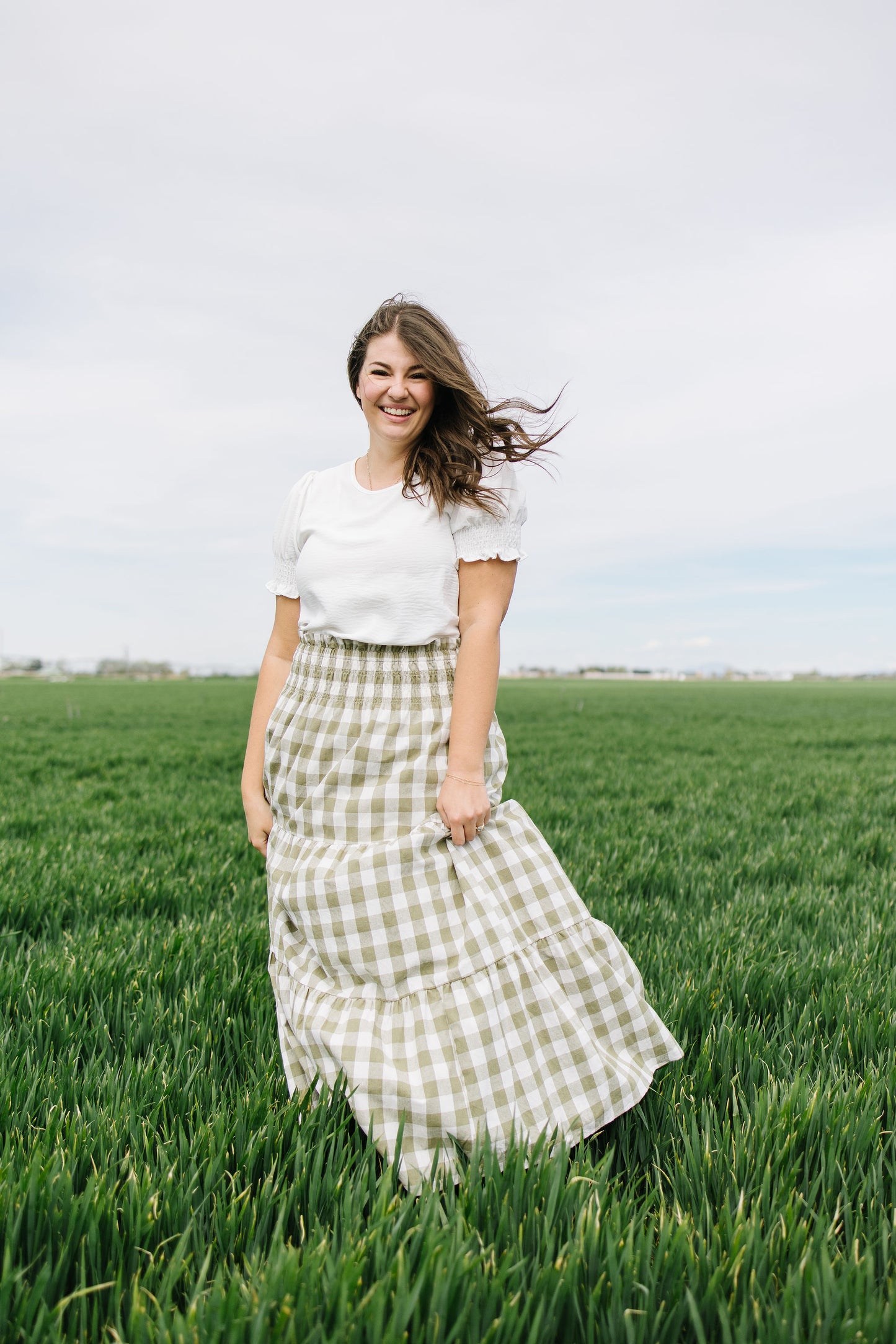 Willow Check Maxi Skirt - Lettie Boutique