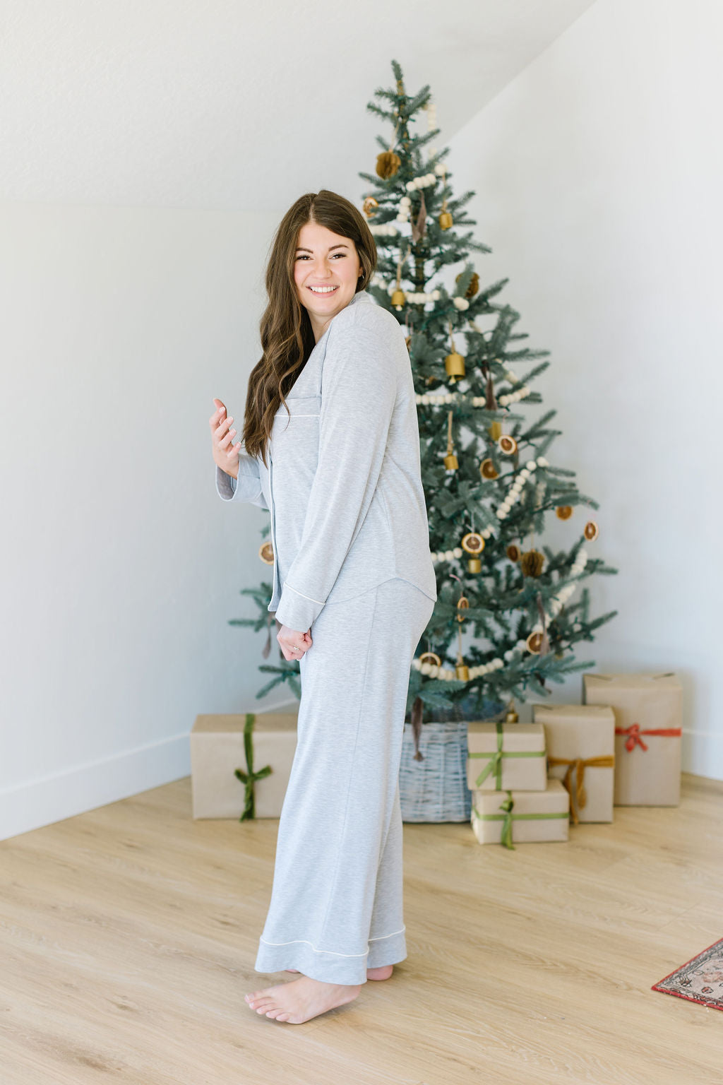 Janey Pajama Set in Gray