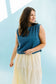 *Milana Sleeveless Denim Top - Lettie Boutique