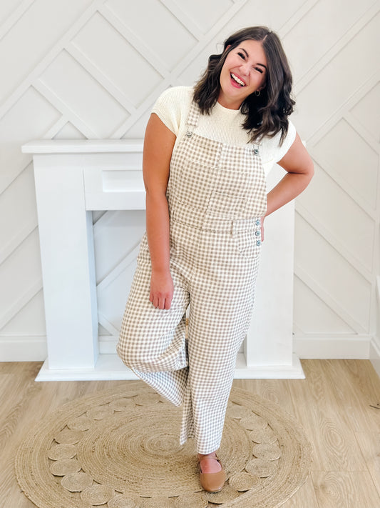 Stevie Gingham Overalls