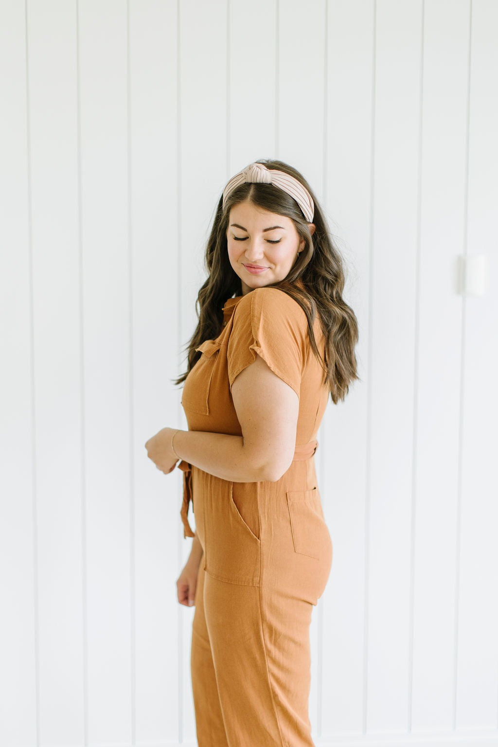 Tinsley Jumpsuit in Cognac