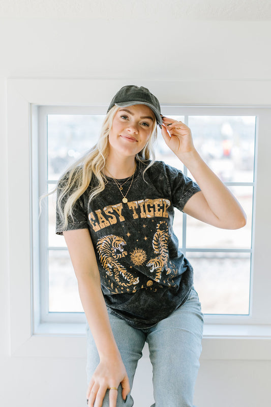 Easy Tiger Tee in Charcoal