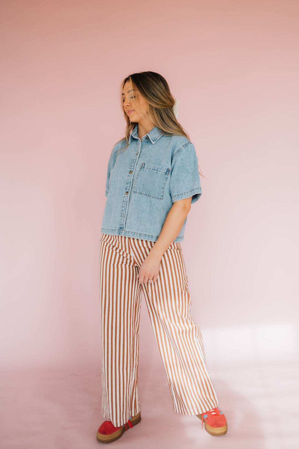 Tolla Stripe Pants in Bronze