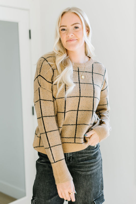 Tanya Grid Sweater