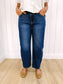 McCarthy Barrel Jeans Dark Wash - Lettie Boutique