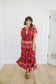 Kaydree Printed Maxi Dress in Red - Lettie Boutique