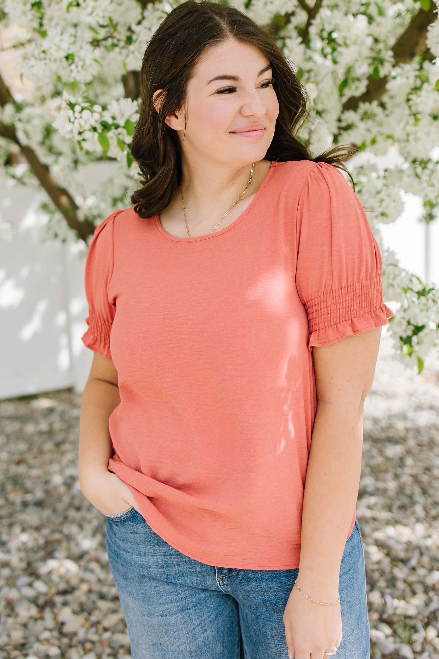 Callen Blouse in Terracotta - Lettie Boutique