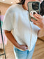 Alina Short Sleeve Caridgan In Cream