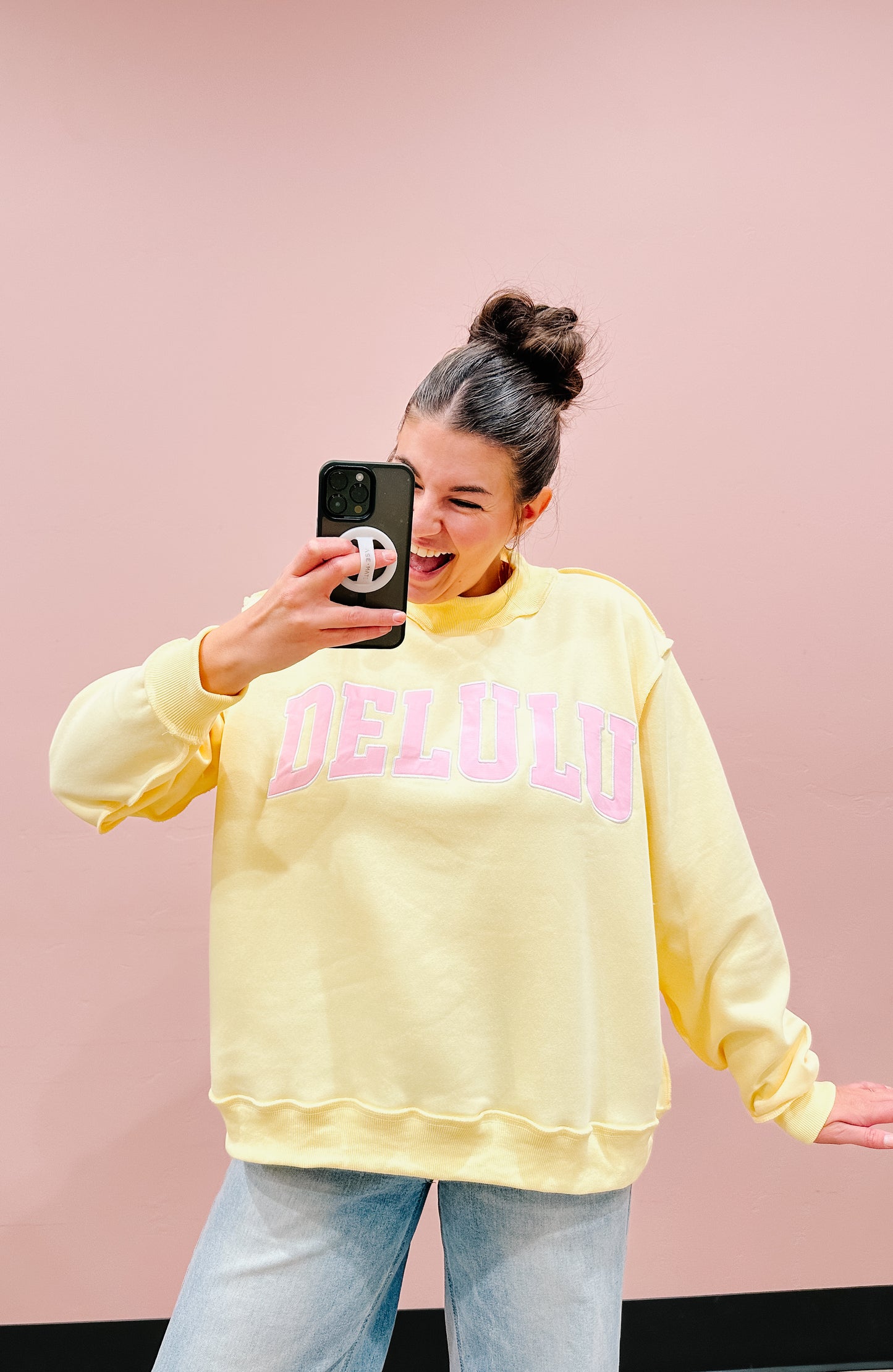 Delulu Mock Neck Sweatshirt