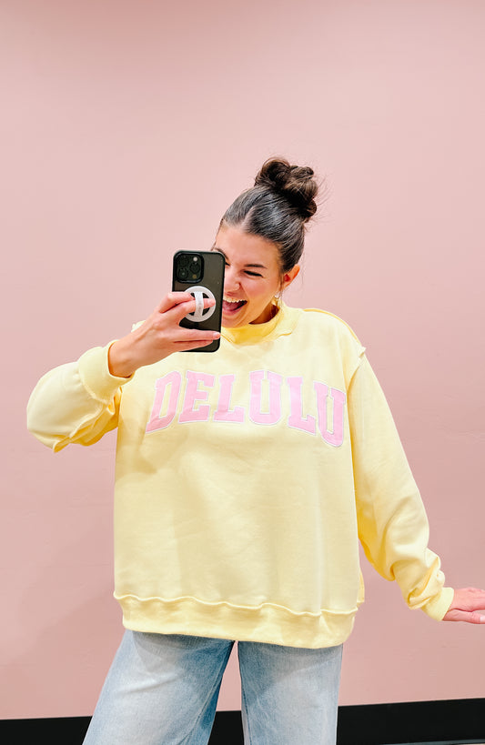 Delulu Mock Neck Sweatshirt