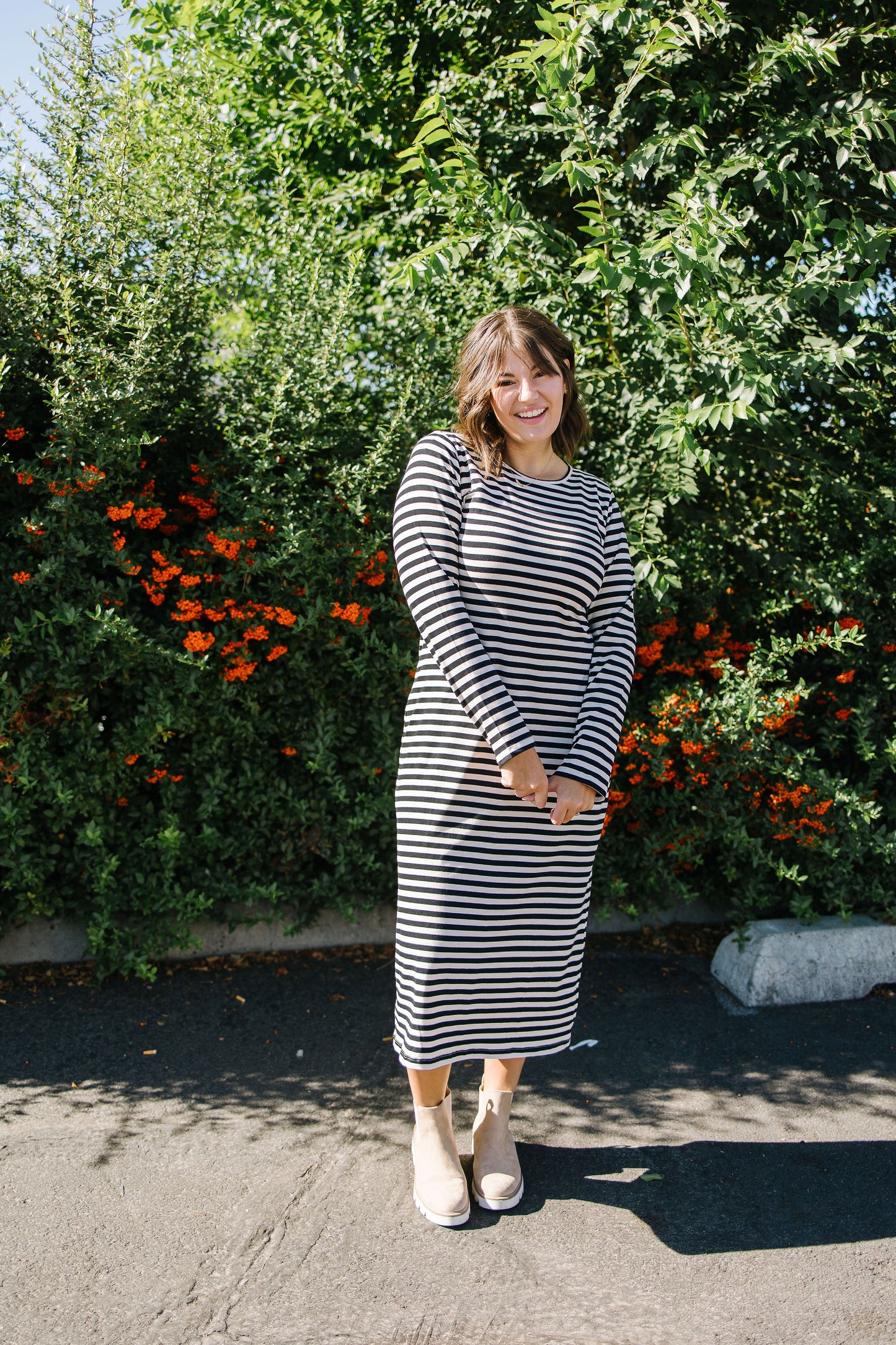 Cala Striped Midi Dress