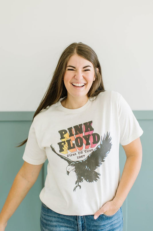 Pink Floyd Tour Tee in Oatmeal