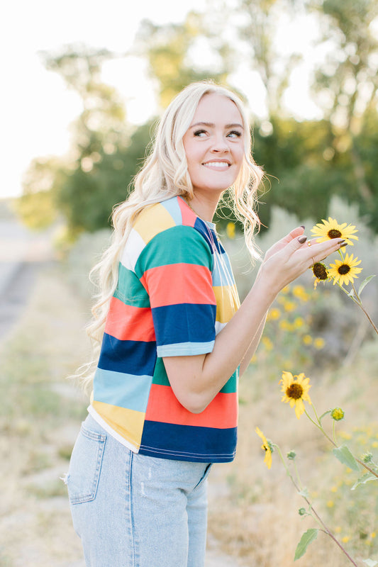 Storia Striped Tee in Mustard