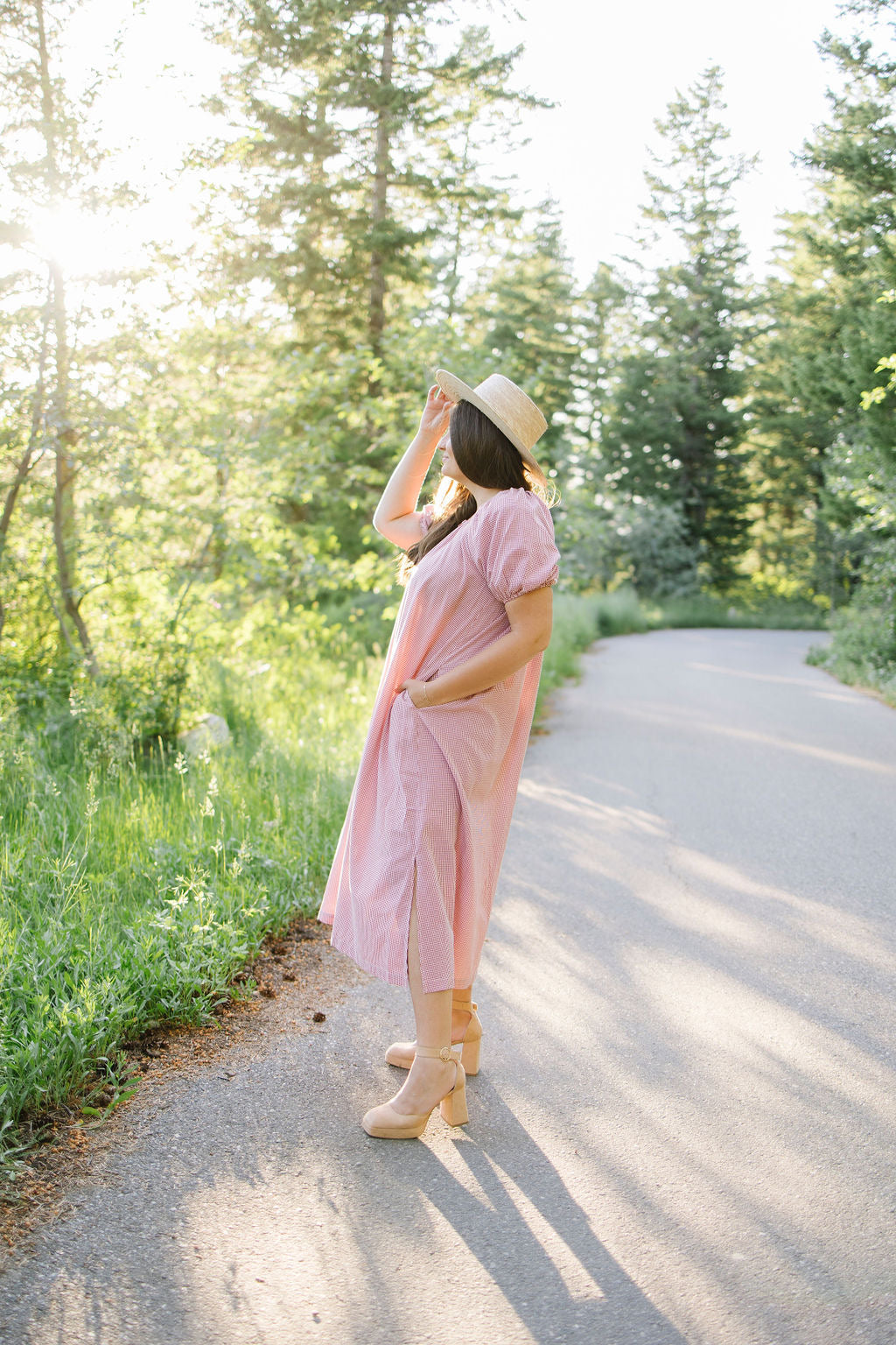 Mira Gingham Button Down Dress