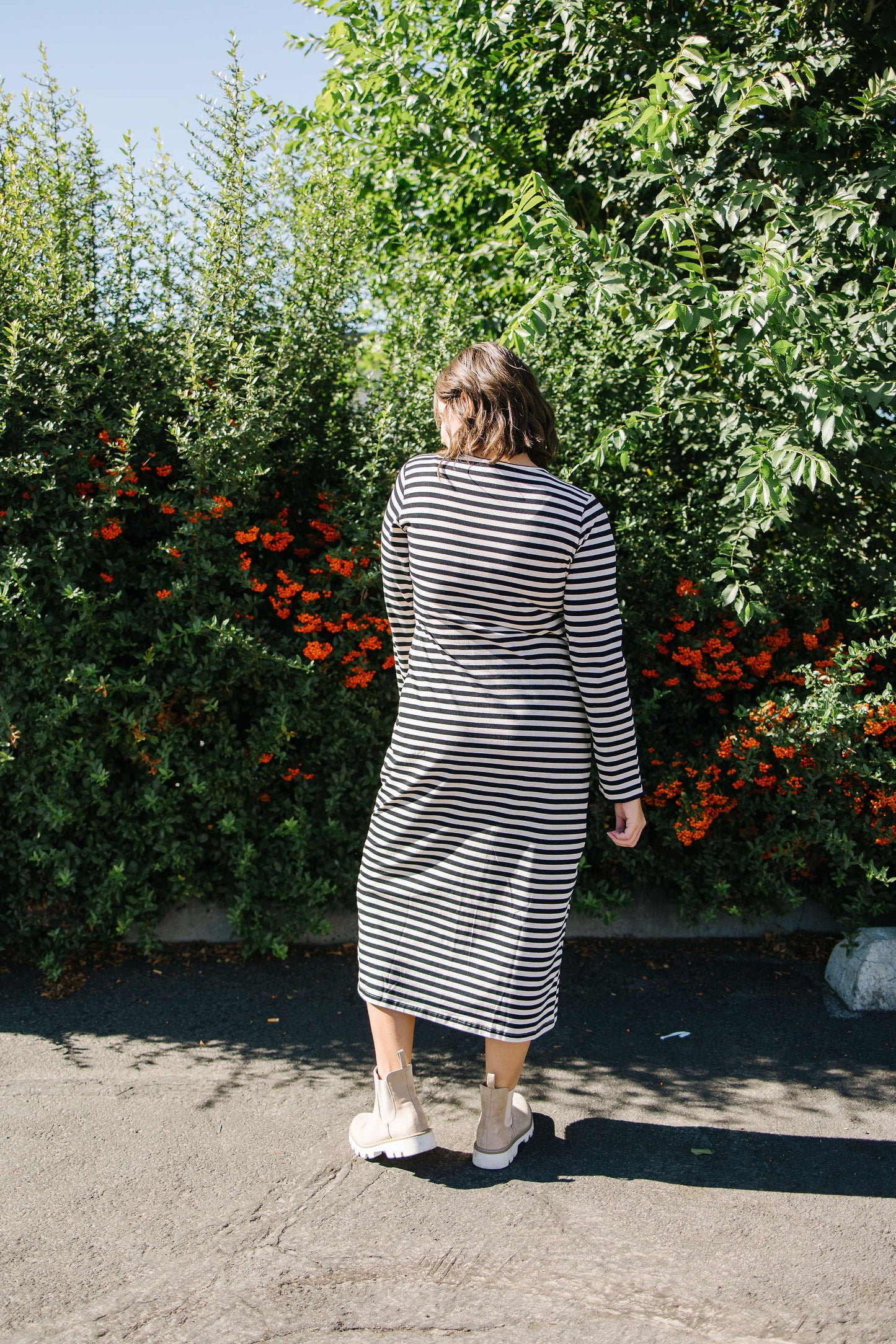 Cala Striped Midi Dress