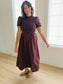 Autumn Plaid Dress in Burgundy