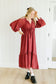 Belmont Maxi Tie Dress in Burgundy