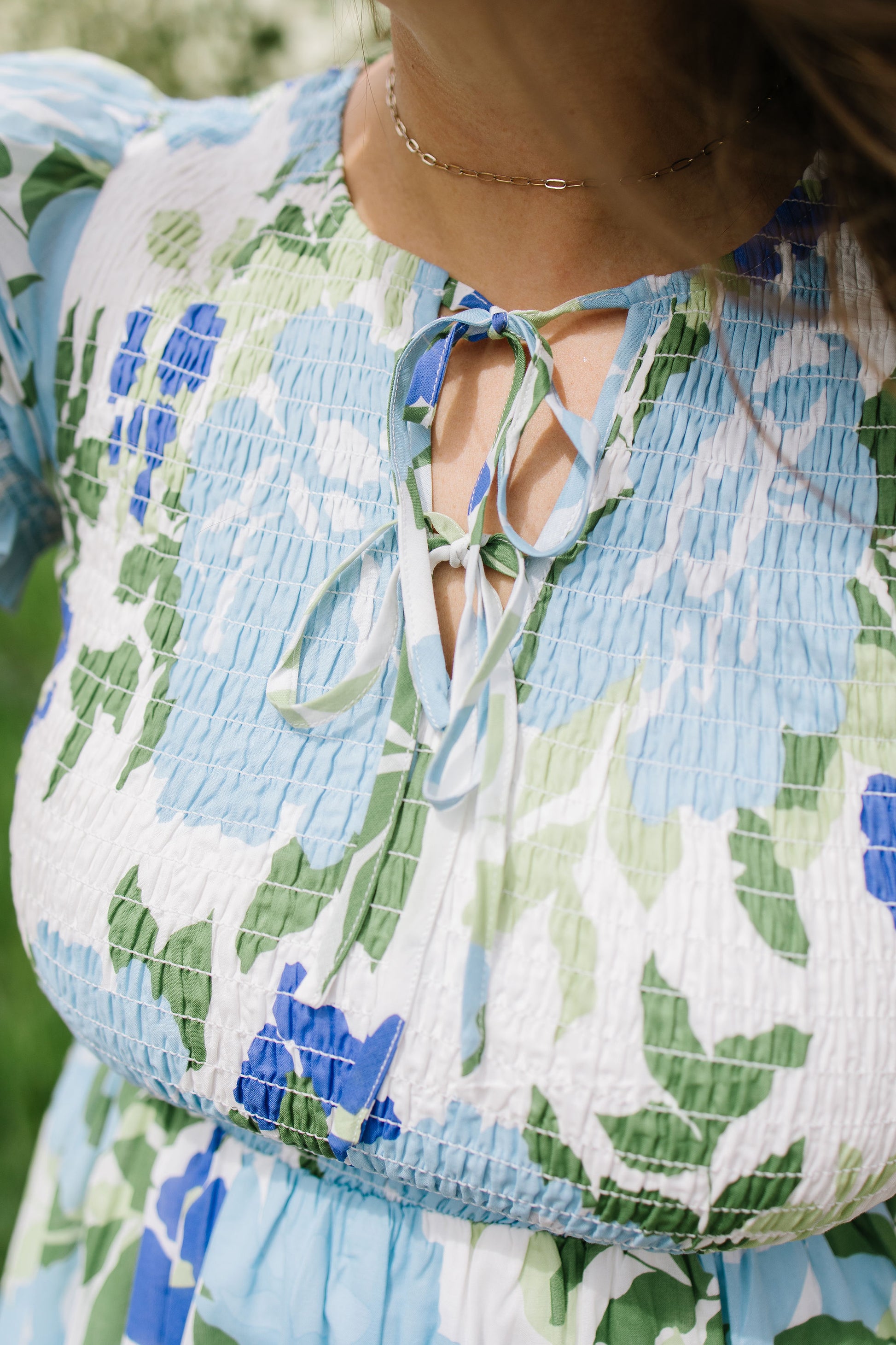 Chloe Smocked Midi Dress - Lettie Boutique
