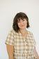 Clover Gingham Dress in Tan