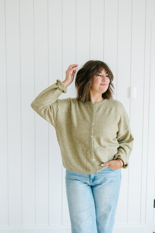 Perla Cardigan in Olive