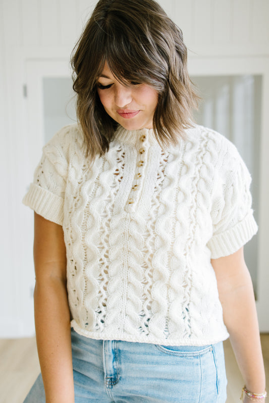 Billie Cable Knit Top