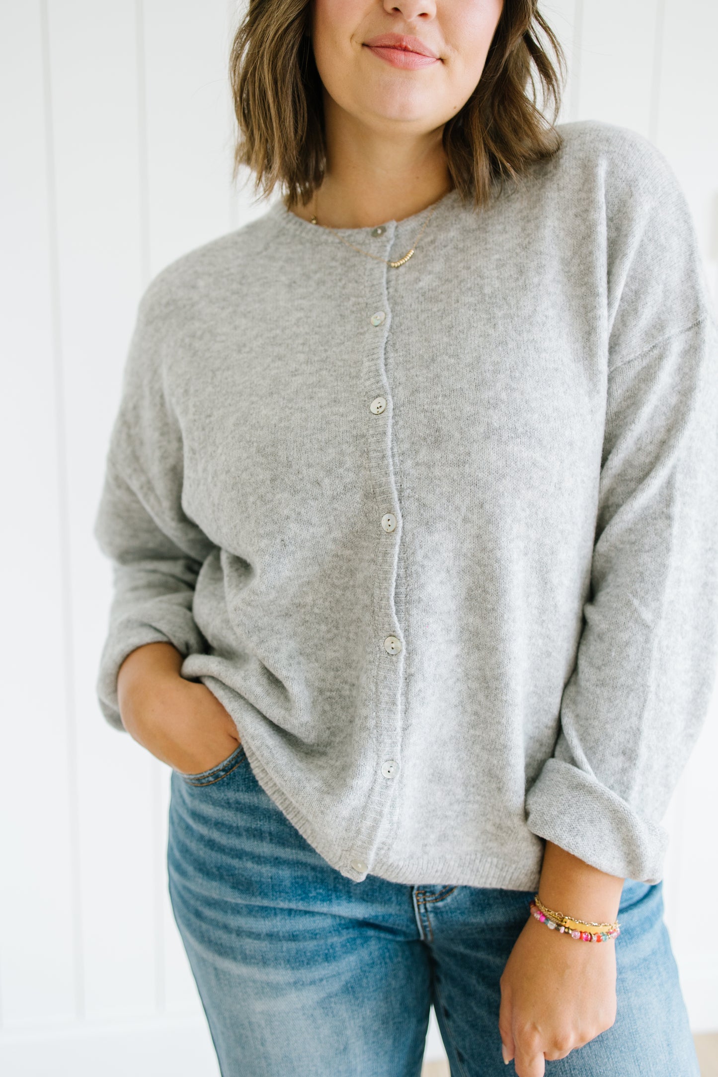 Perla Cardigan in Gray