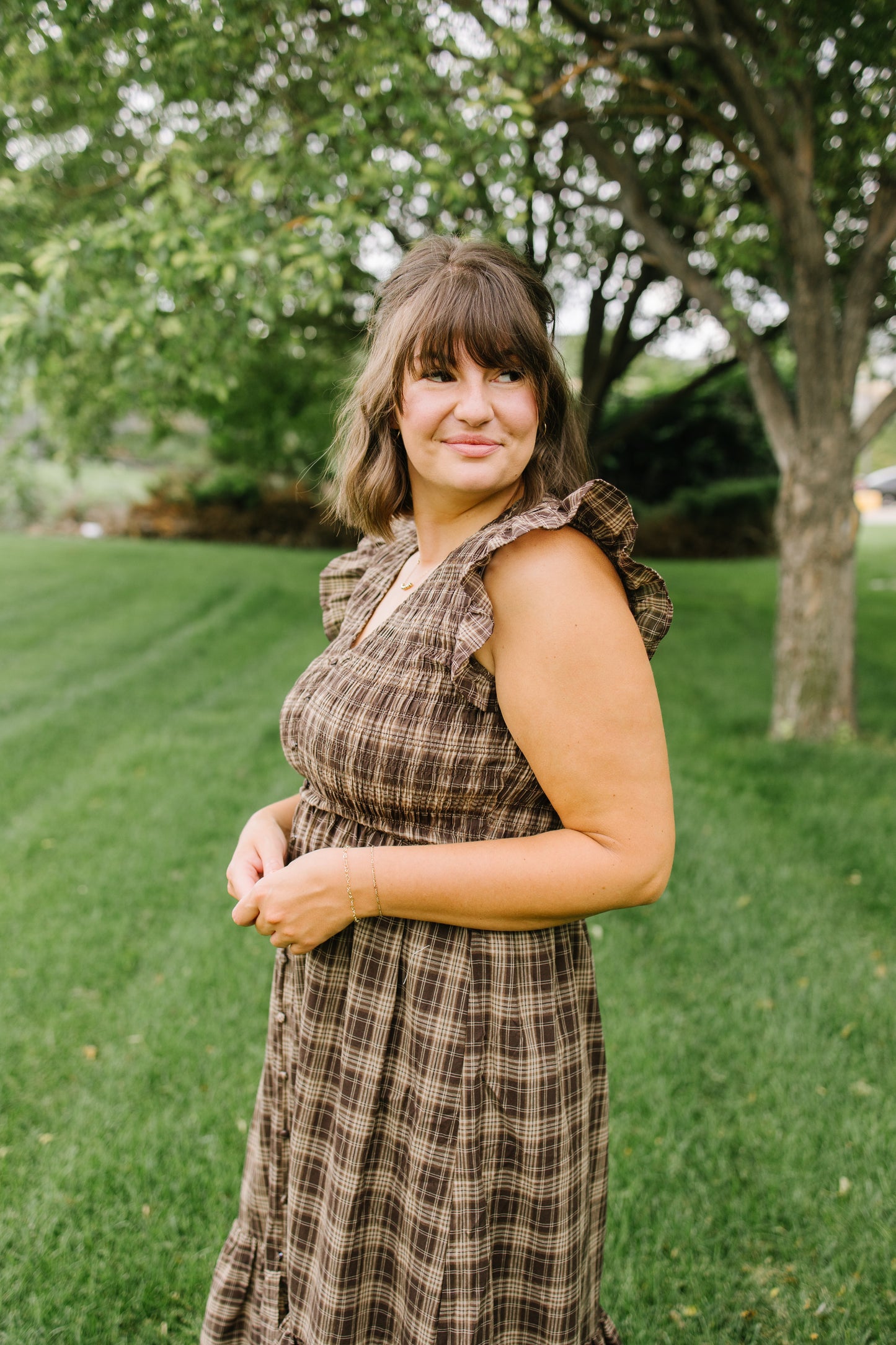Johanna Smocked Plaid Dress
