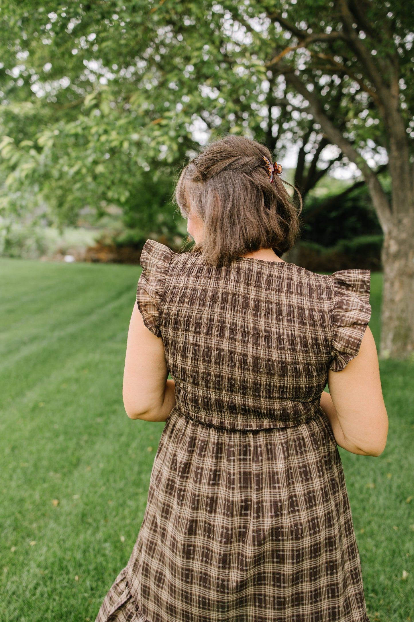 Johanna Smocked Plaid Dress