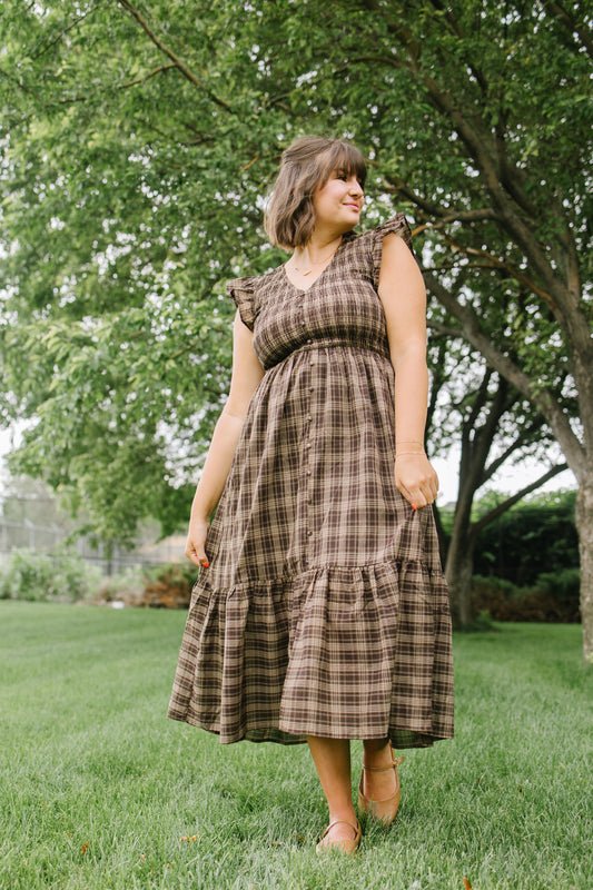 Johanna Smocked Plaid Dress