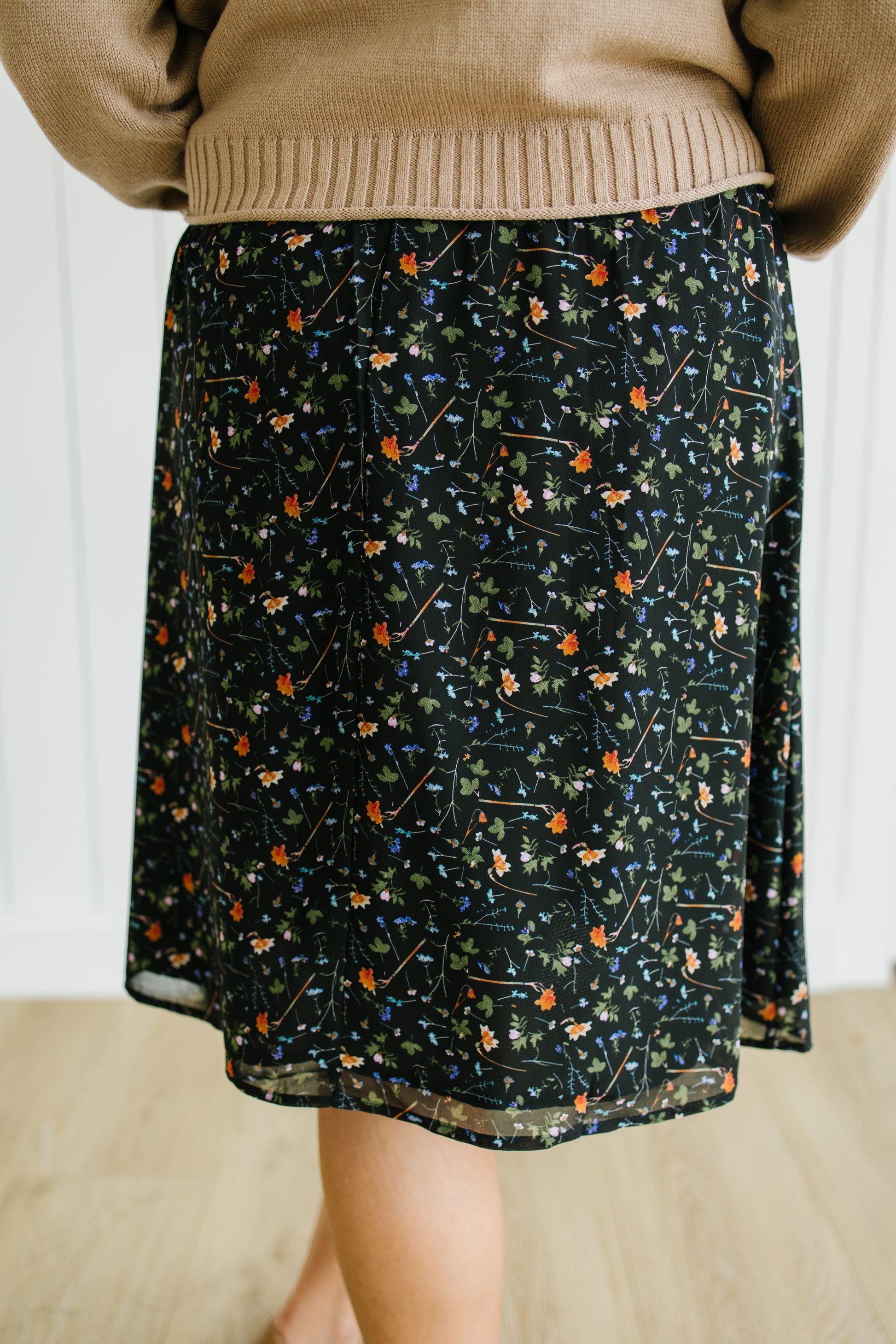 Fern Floral Midi Skirt - Lettie Boutique