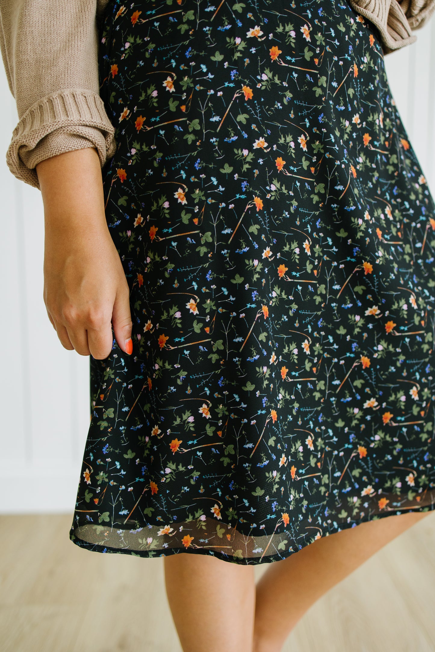 Fern Floral Midi Skirt - Lettie Boutique