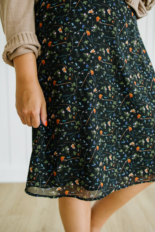 Fern Floral Midi Skirt