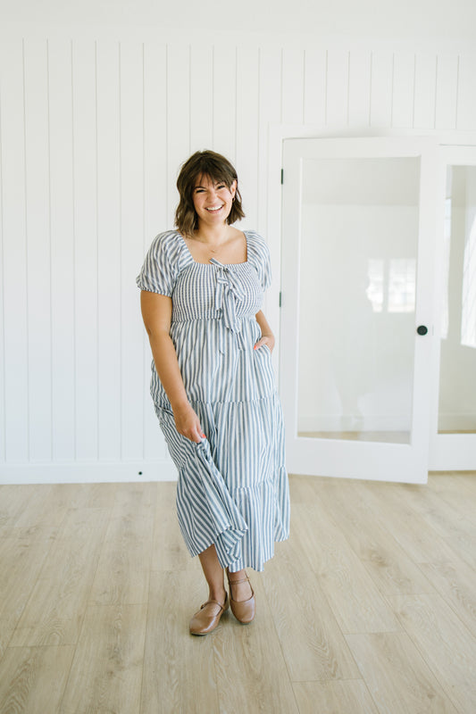 *Jameson Striped Midi Dress - Lettie Boutique