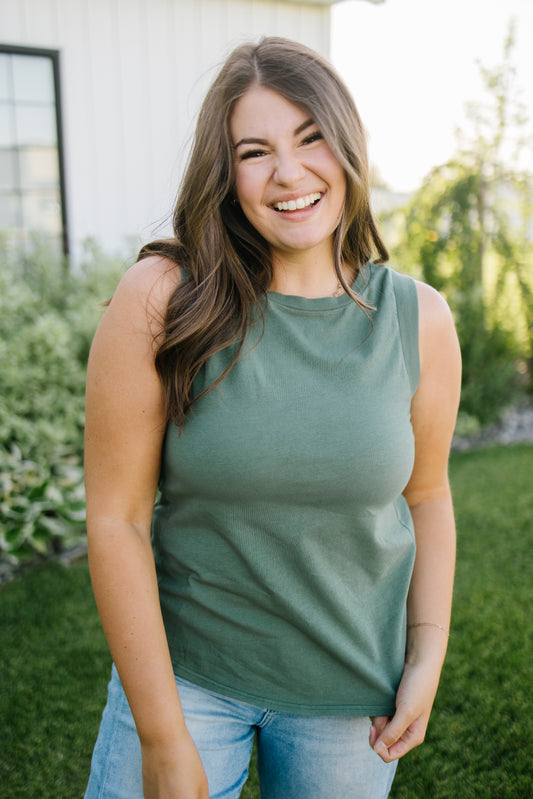 Brynn Tank Top in Green