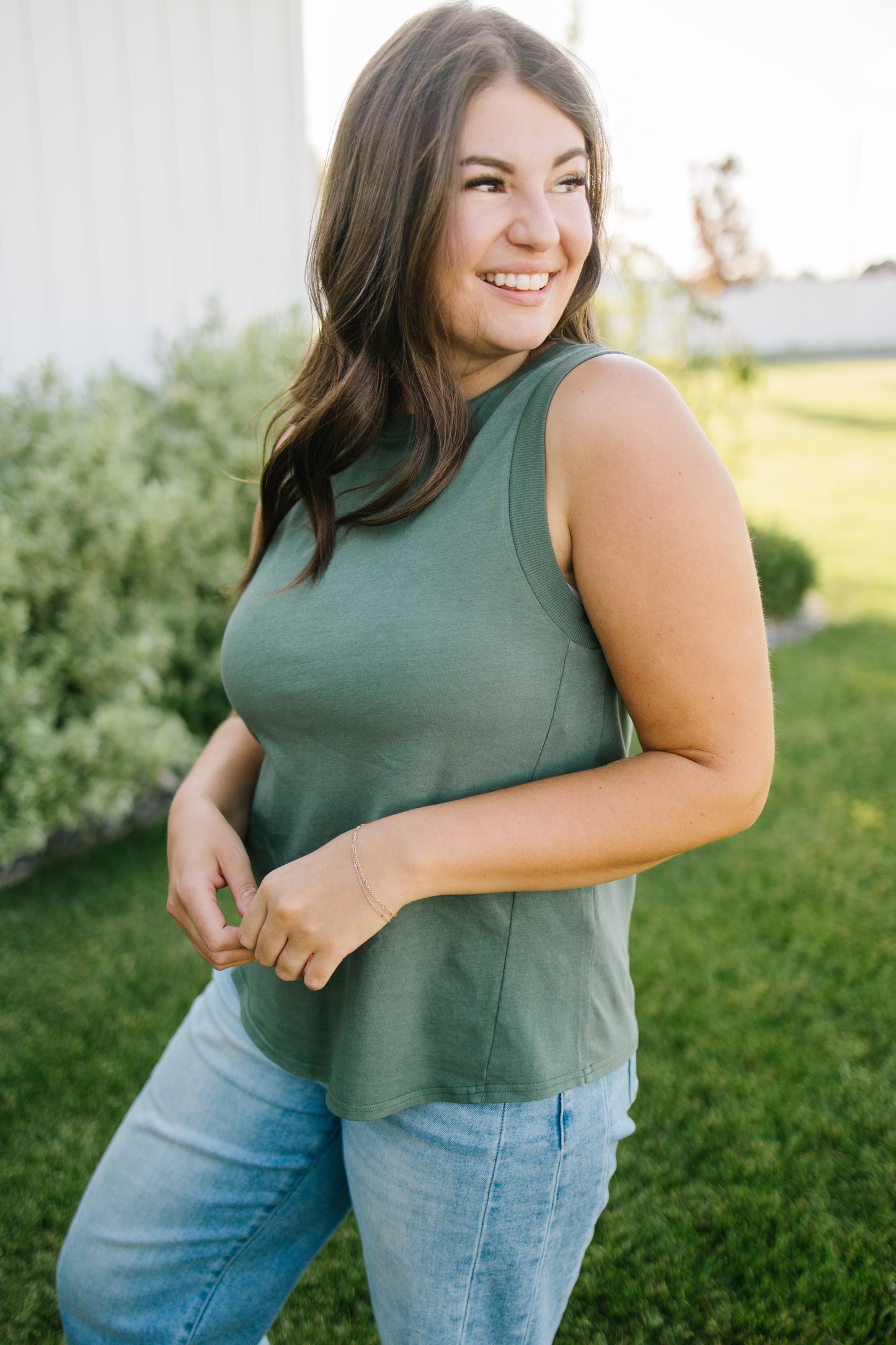 Brynn Tank Top in Green