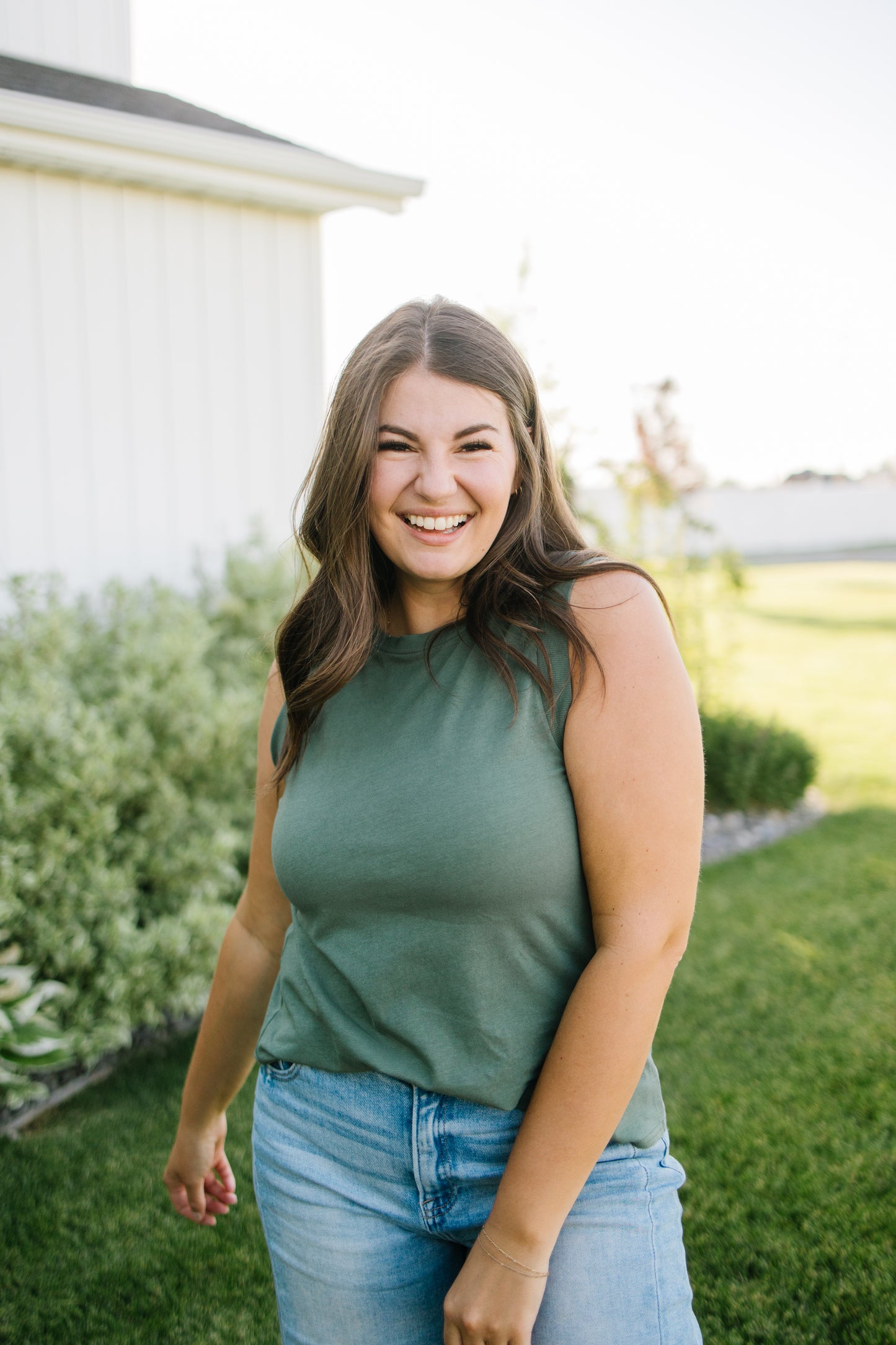 Brynn Tank Top in Green