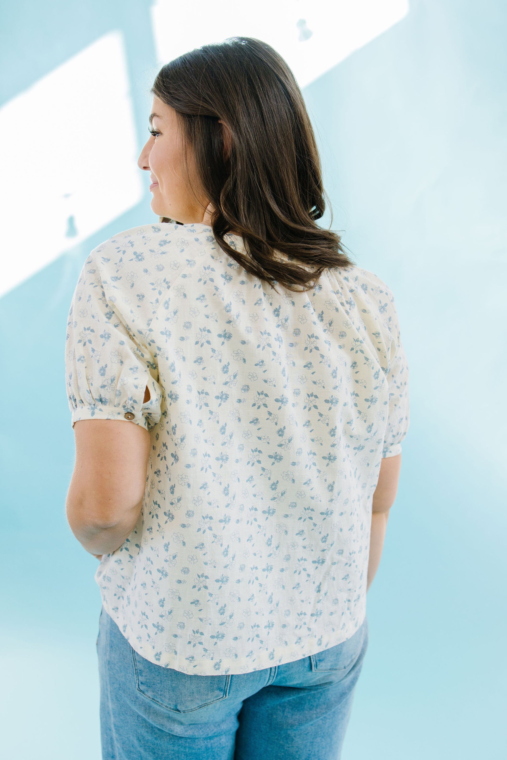 *Annika Floral Button Down Blouse - Lettie Boutique