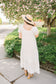 Lavendar Haze Textured Maxi Dress in Cream