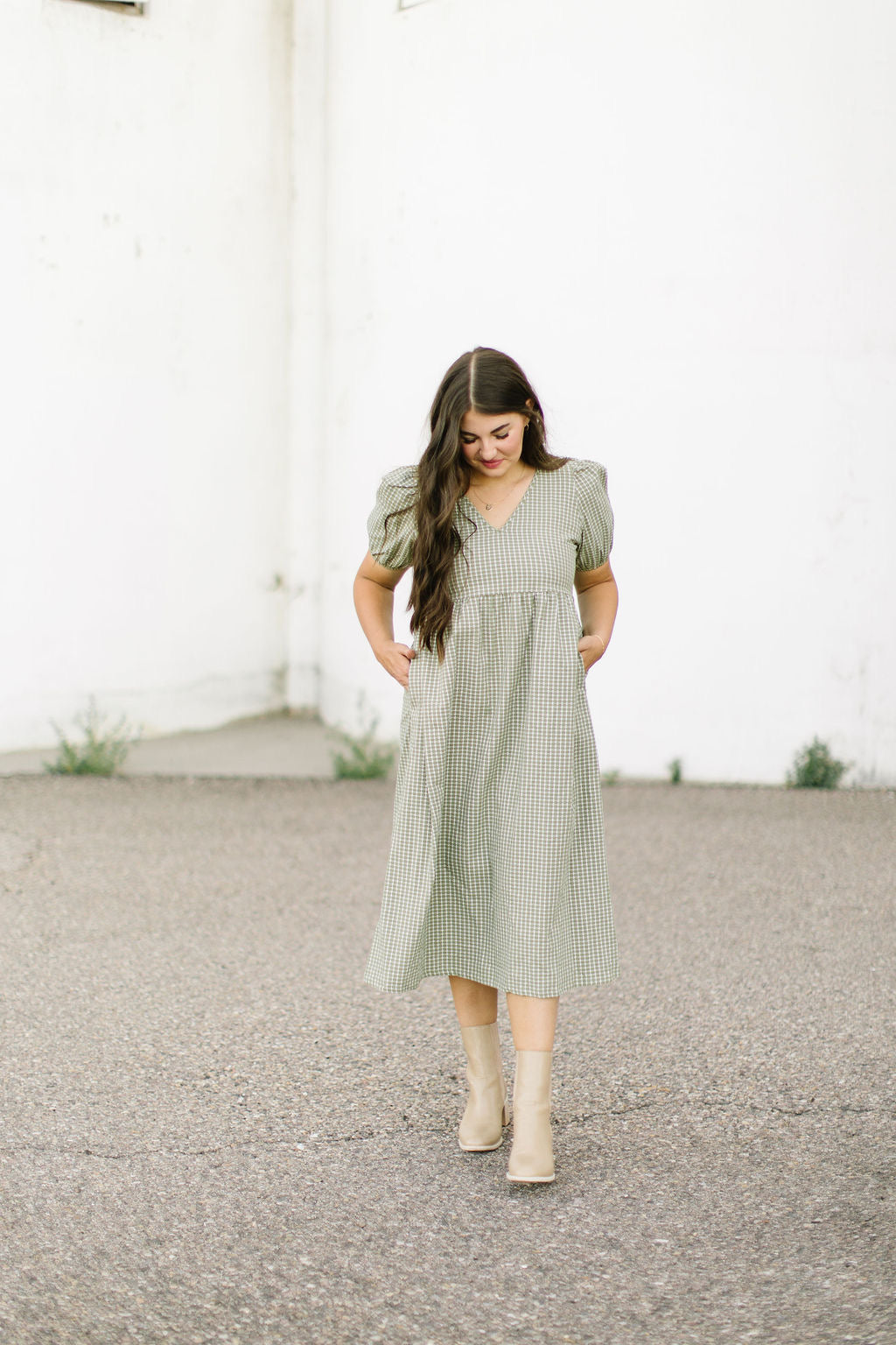 Nash Midi Dress in Olive