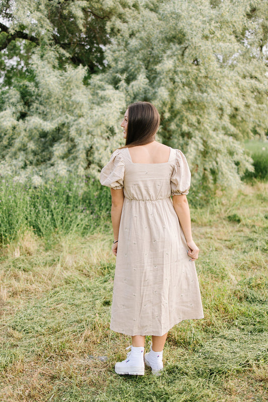 Taite Embroidered Linen Dress