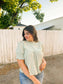 Queenie Lace Top in Sage