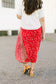 Wren Floral Skirt in Red