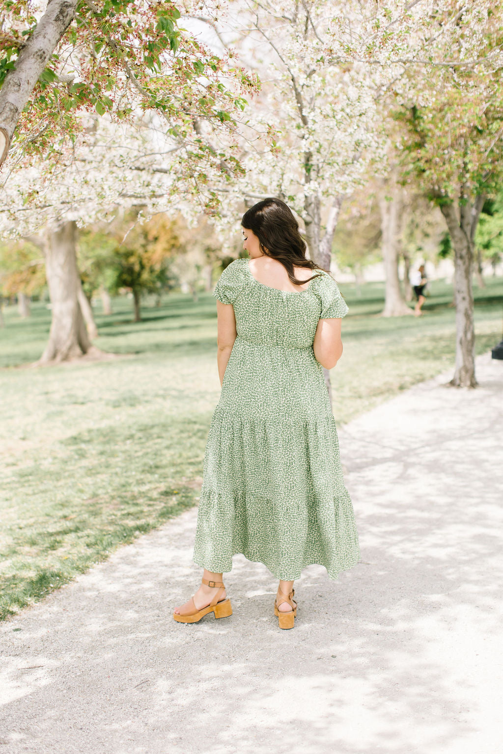 Lyric Ditsy Floral Dress in Green