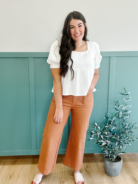 Park City Wide Leg Jeans in Clay