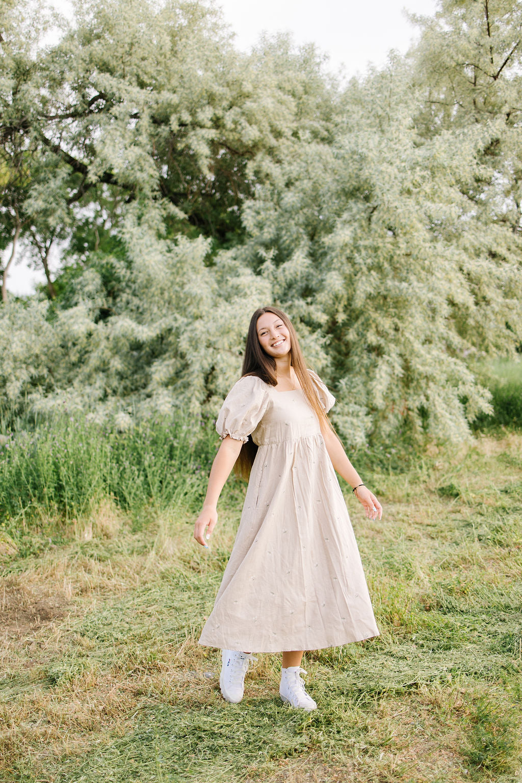 Taite Embroidered Linen Dress