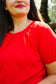 Layne Detail Blouse in Red