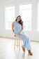 *Jack Gingham Wide Leg Pants in Blue - Lettie Boutique
