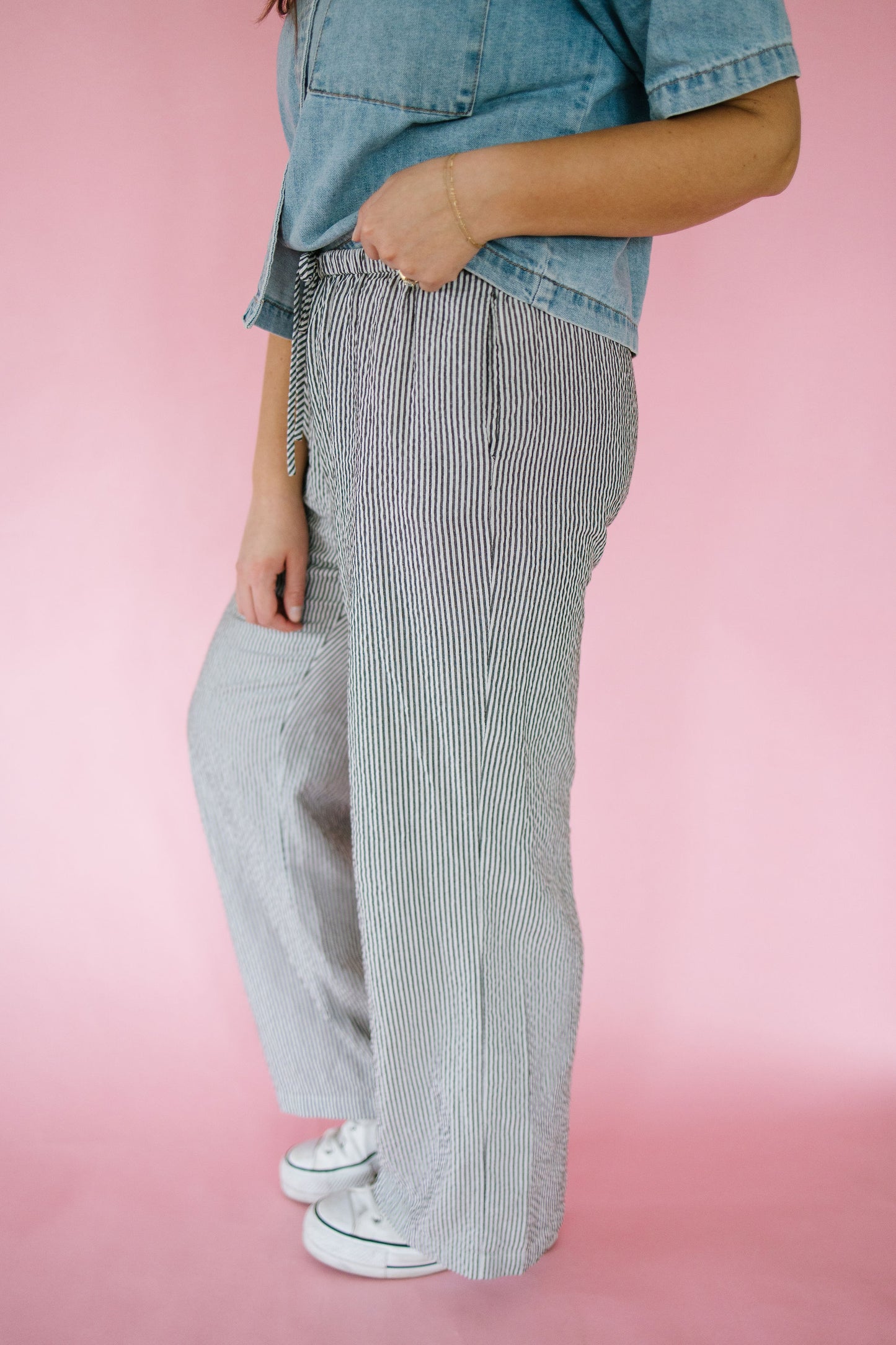 *Hattie Stripe Wide Leg Pants - Lettie Boutique